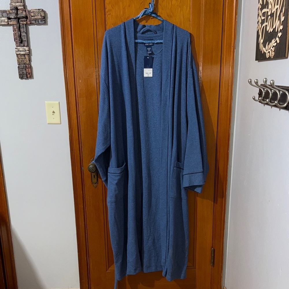 Stafford Blue Knit robe.